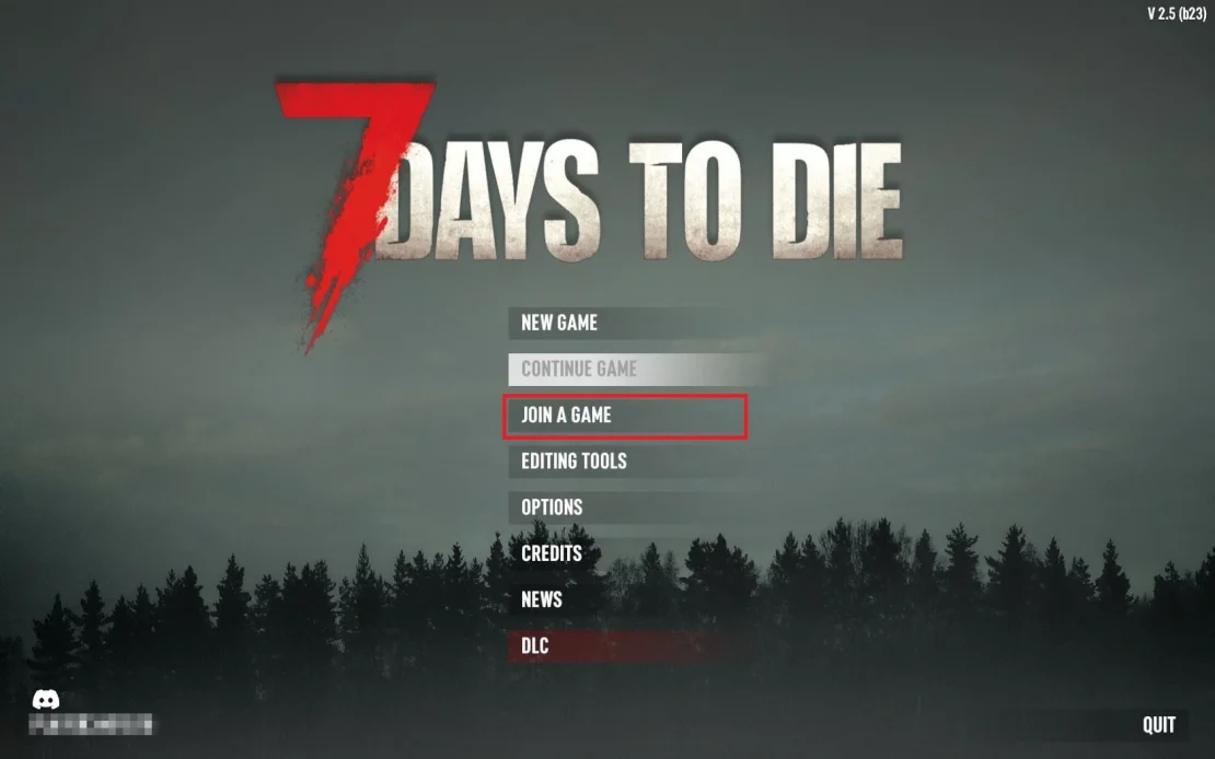 7 days to die main menu
