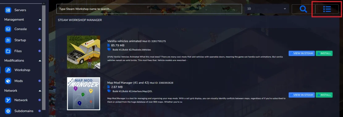 servers4gamers steam workshop mod list