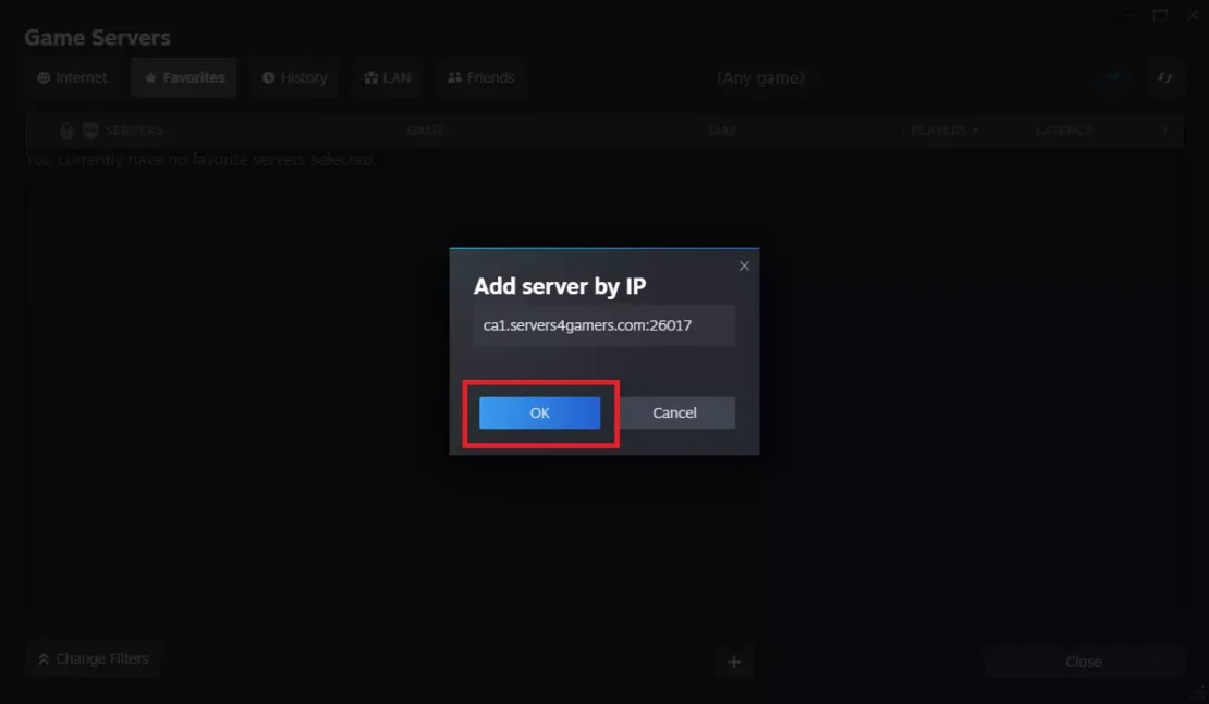 steam add server by ip
