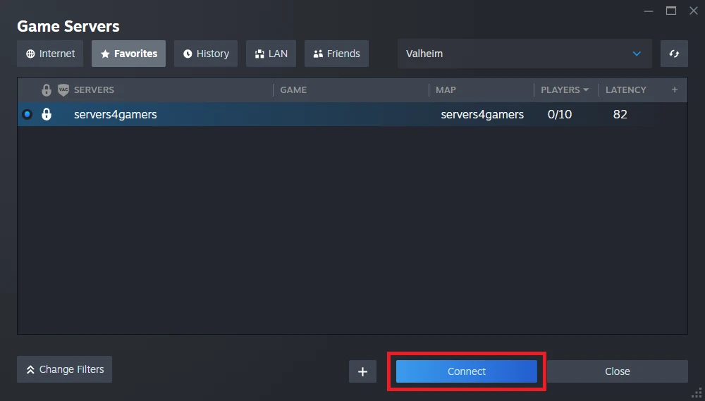 steam connect game server