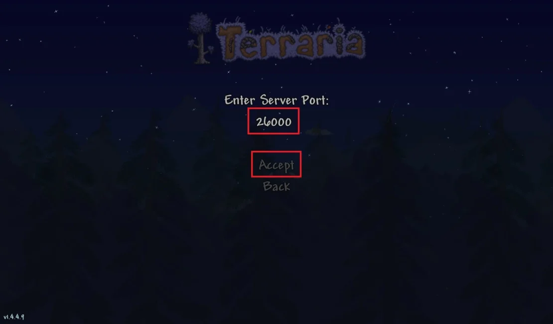 terraria enter server port