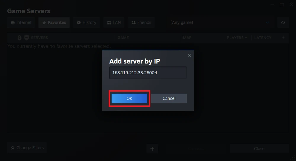 steam add server by ip