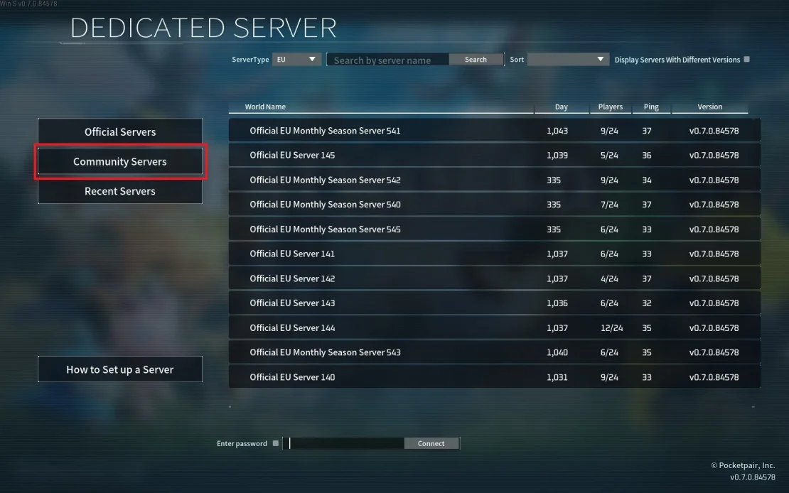 palworld community servers
