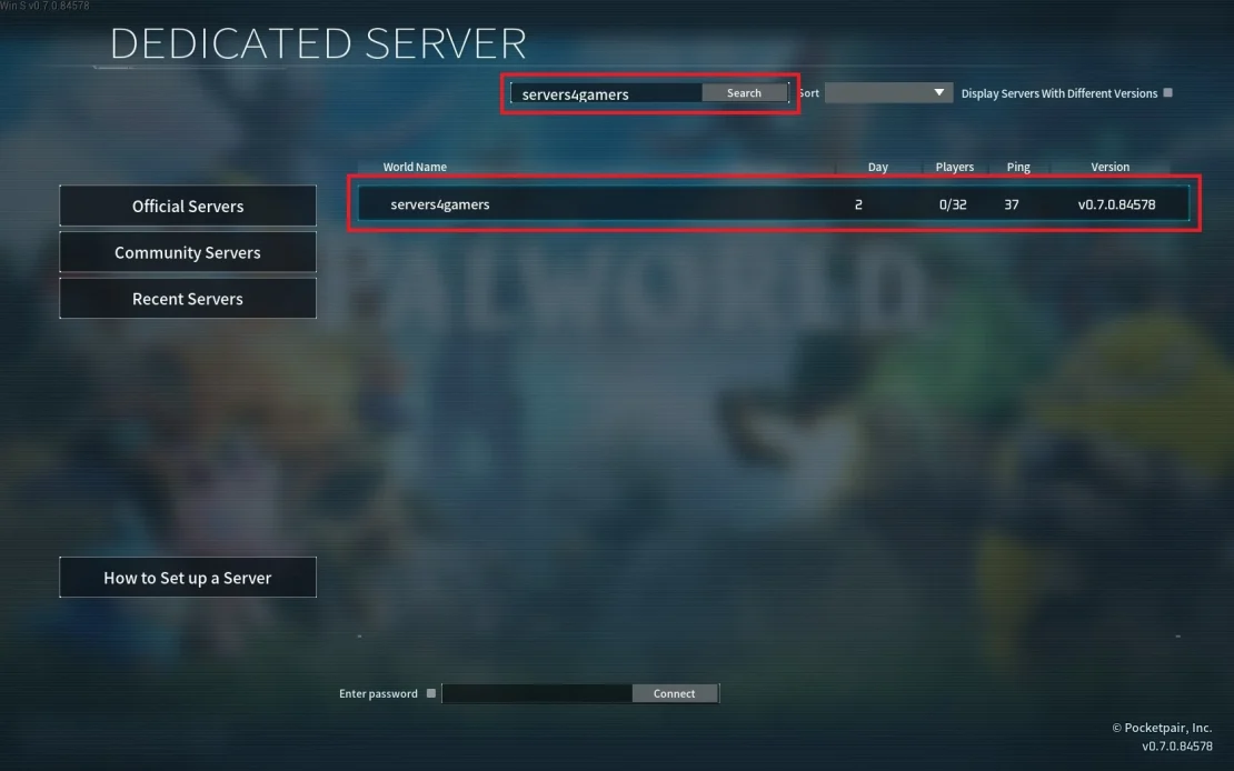 palworld search server