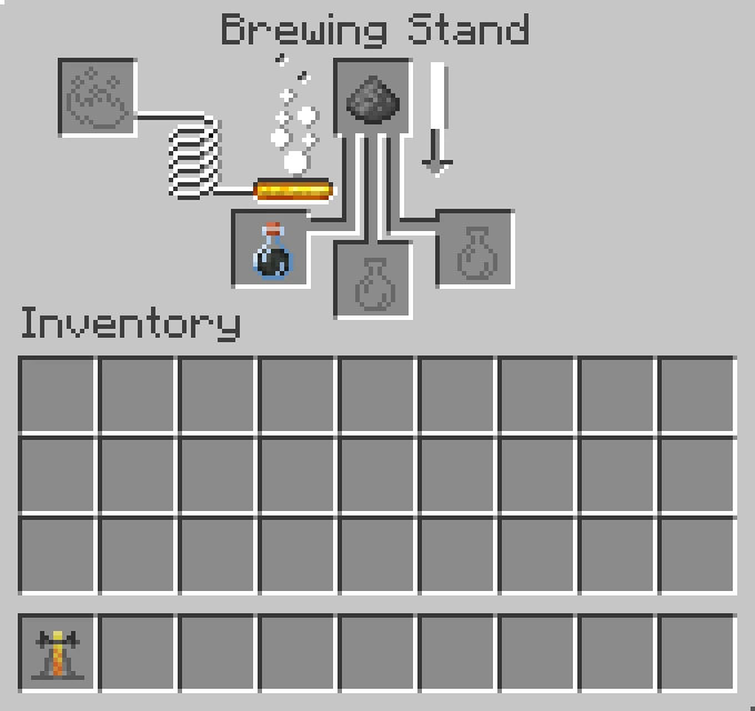 brewing splash potion of weakness