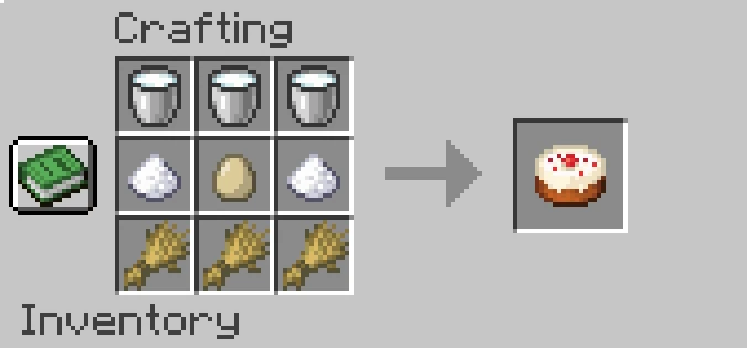 cake recipe minecraft