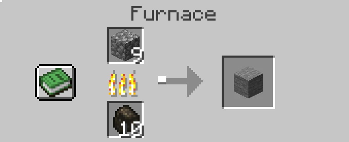 smelting cobblestone into stone minecraft