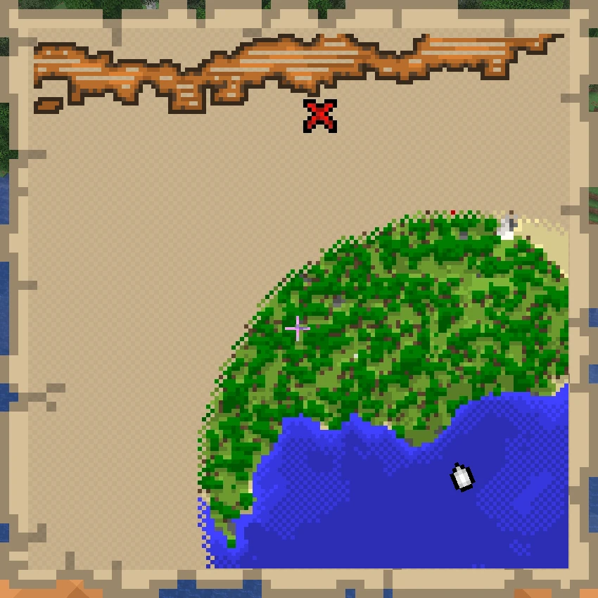 buried treasure map minecraft