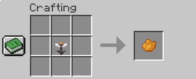 orange dye recipe in minecraft using eyeblossom