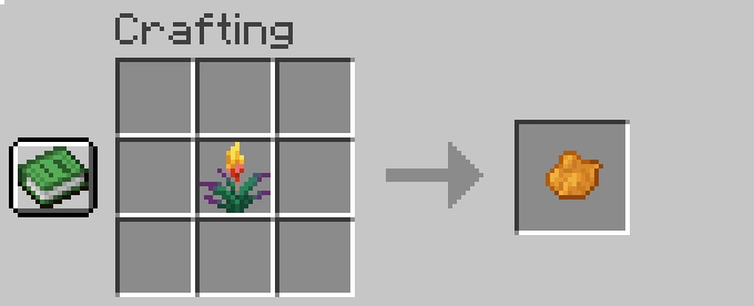 orange dye recipe in minecraft using torch flower