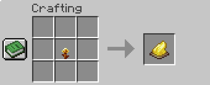 yellow dye recipe in minecraft using golden dandelion