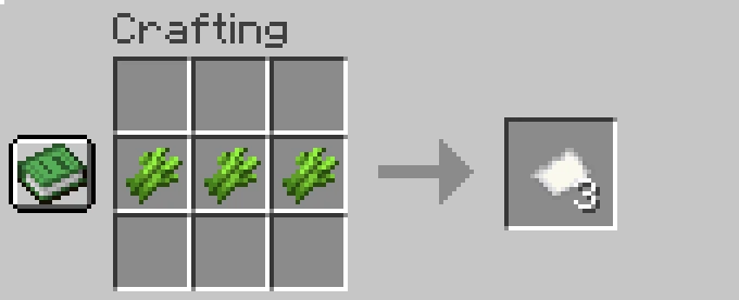 paper recipe minecraft