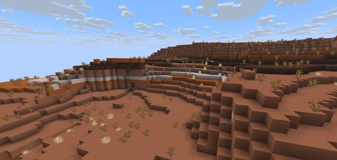 badlands biome minecraft