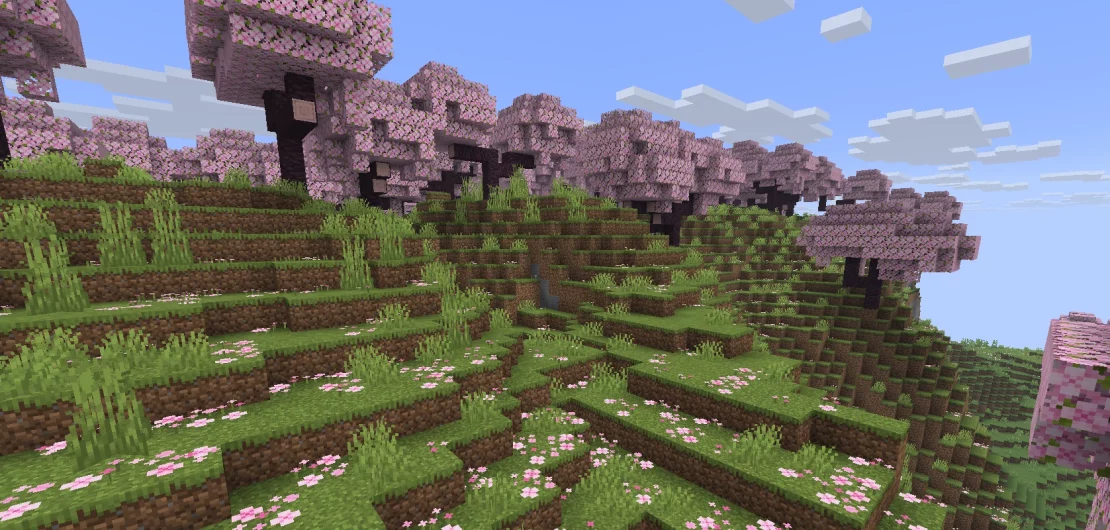 cherry grove biome minecraft