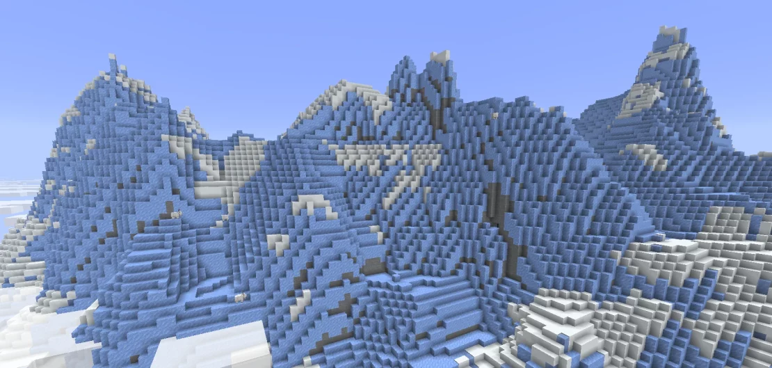 frozen peaks biome minecraft