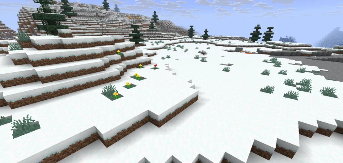 snowy plains biome minecraft