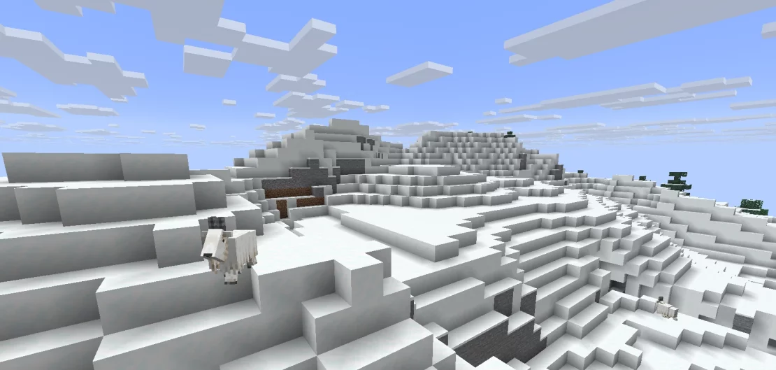 snowy slopes biome minecraft