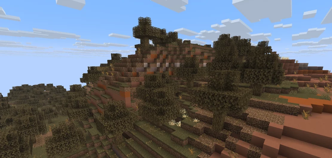 wooded badlands biome minecraft
