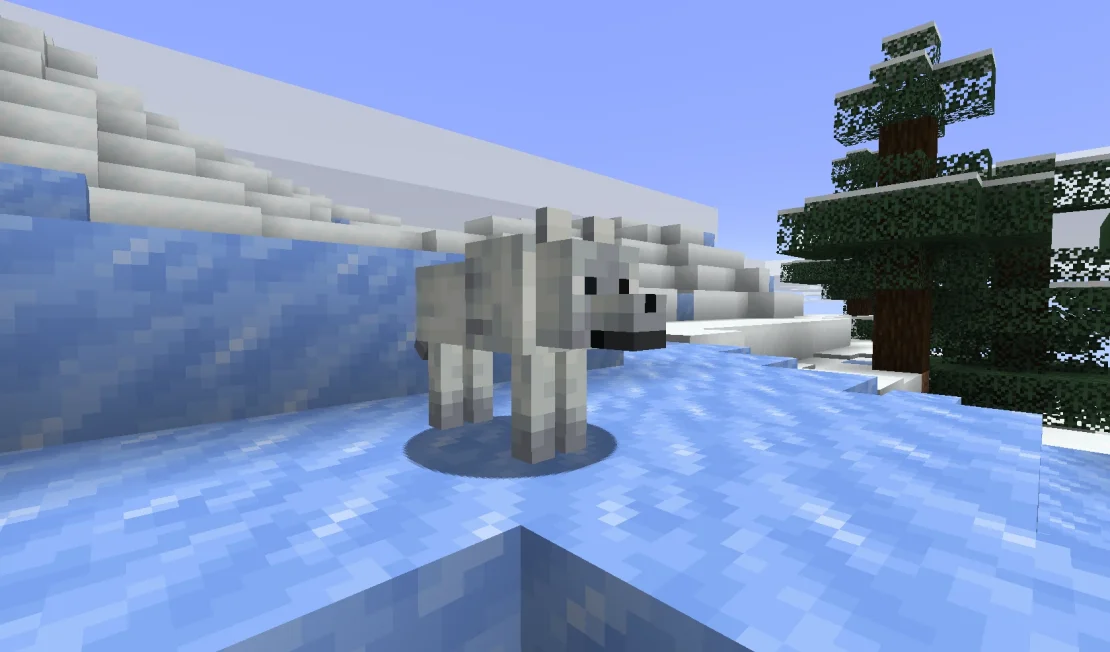 snowy wolf minecraft