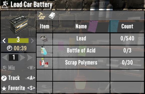 7 days to die lead car battery