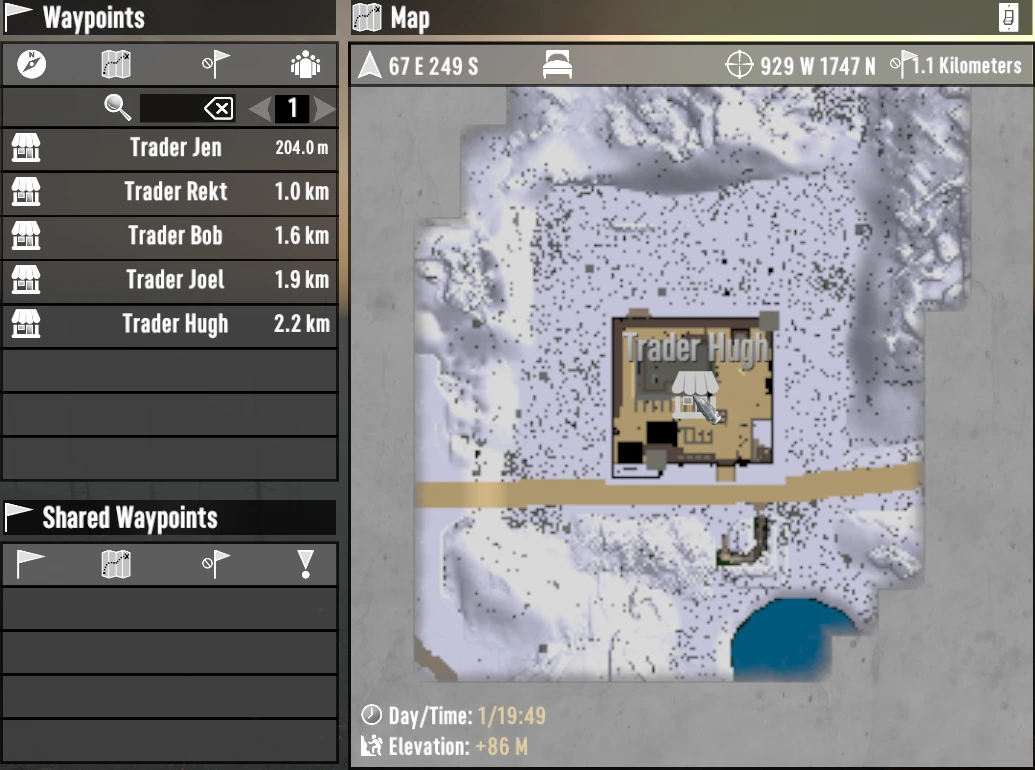 7 days to die trader hugh location