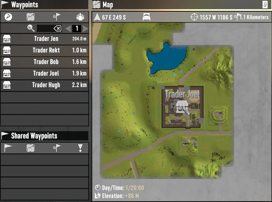 7 days to die trader joel location