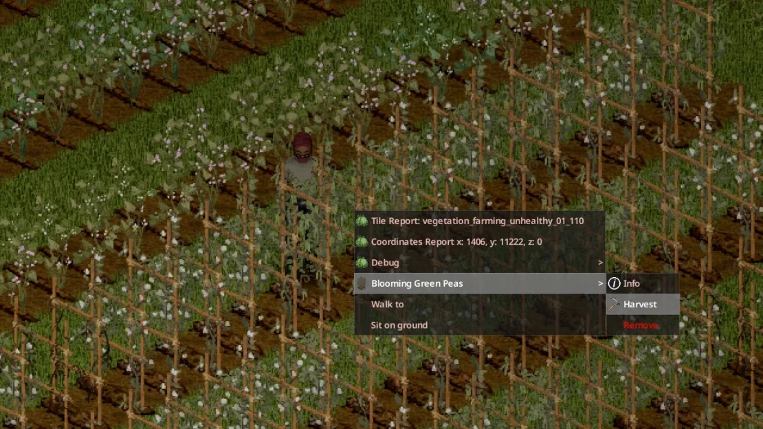 project zomboid harverst crops