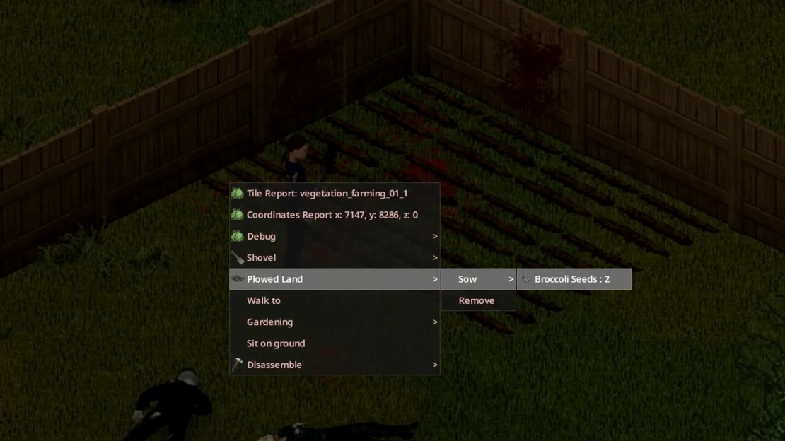project zomboid plowed land sow seeds