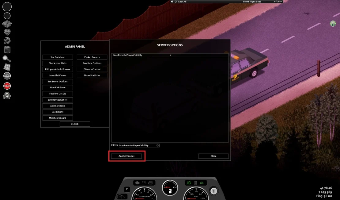 project zomboid server options apply changes