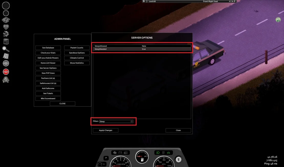 project zomboid sleep server options