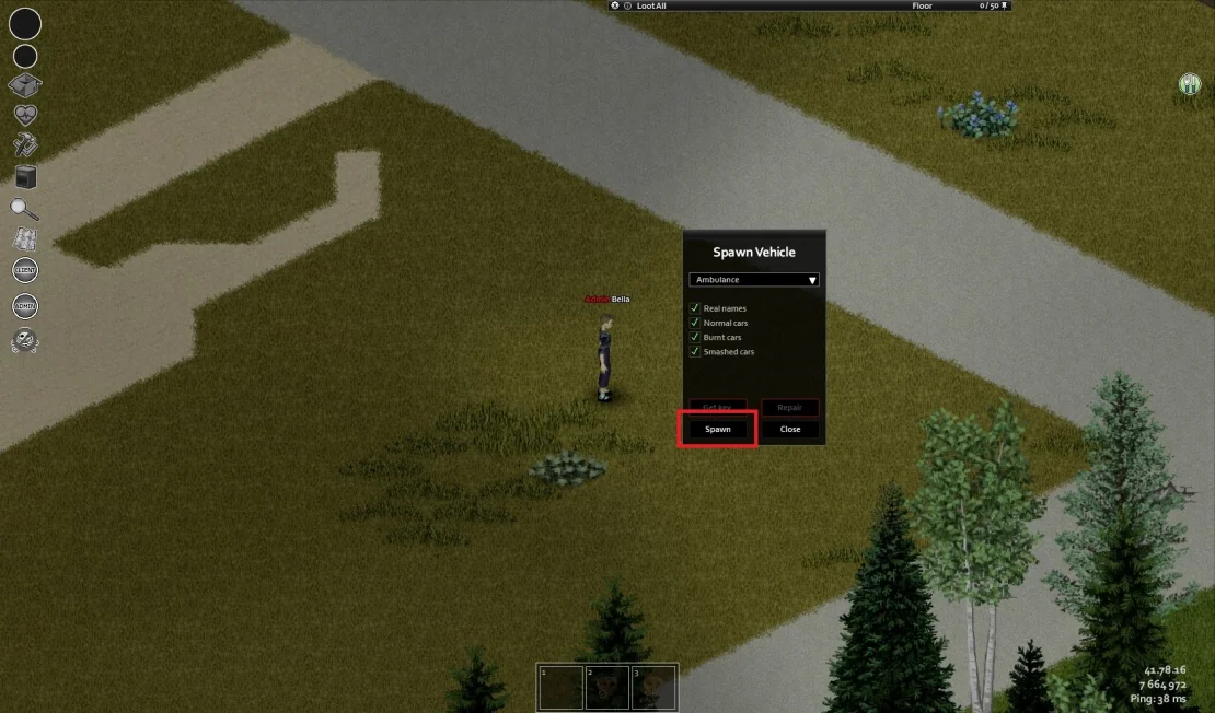 project zomboid spawn vehicle tool