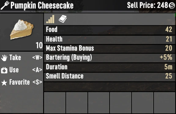 pumpkin cheesecake 7 days to die