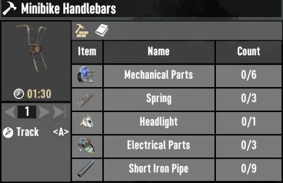 7 days to die minibike handlebars