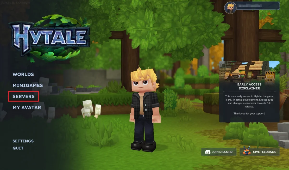 hytale main menu