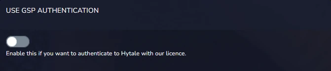 hytale server use gsp authentication
