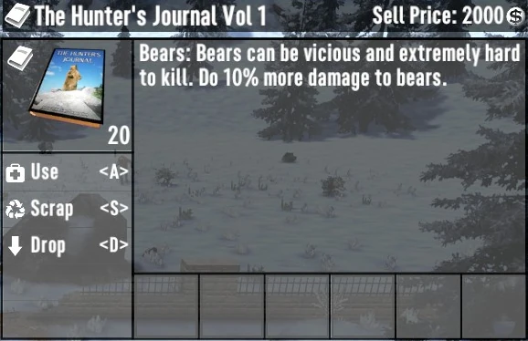 the hunter's journal 7 days to die