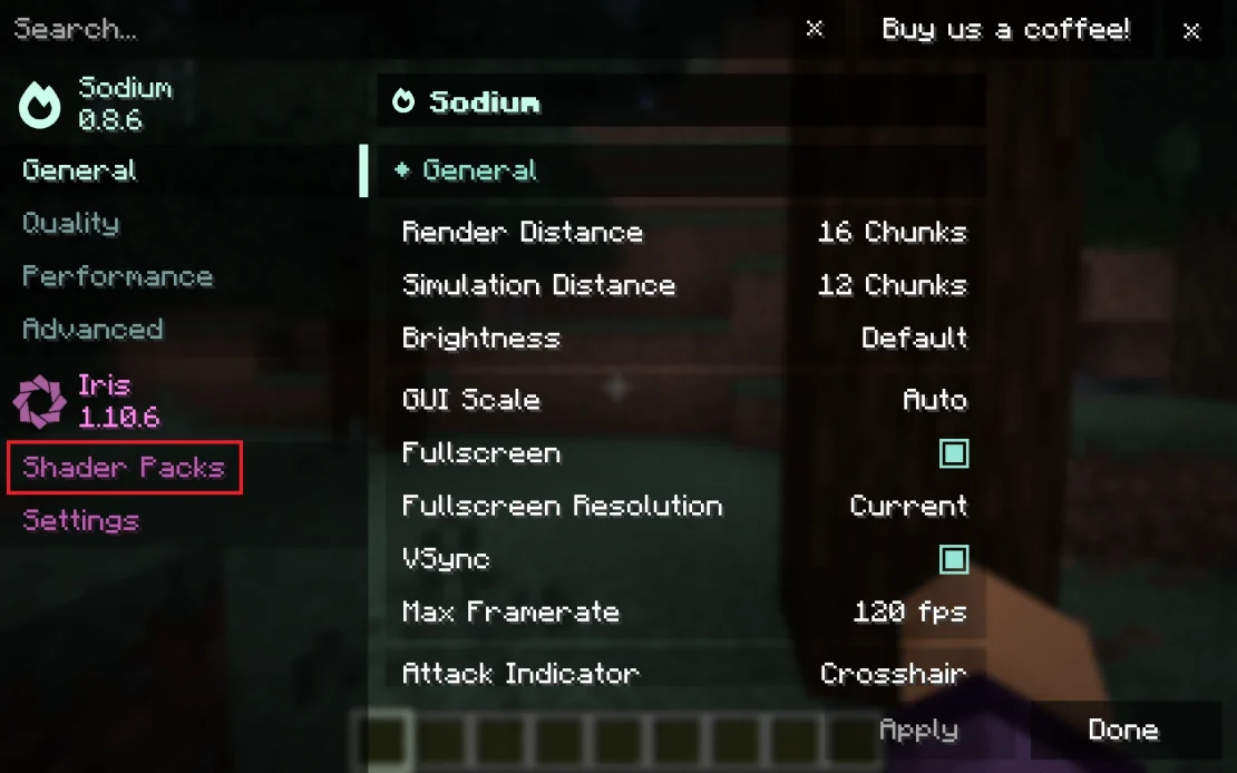 minecraft shaders packs