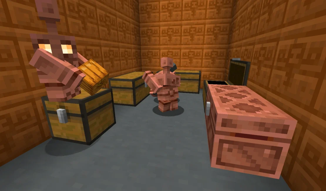 copper golem with chest minecraft