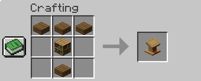 lectern recipe minecraft