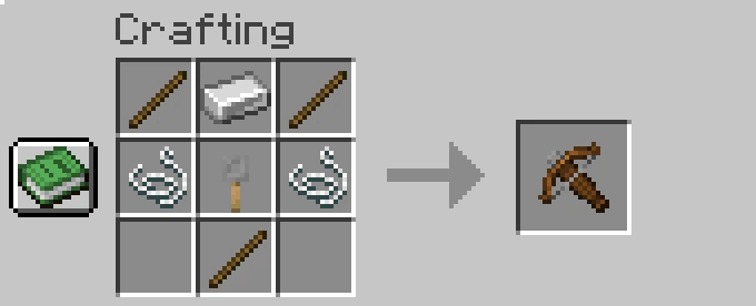 crossbow recipe minecraft