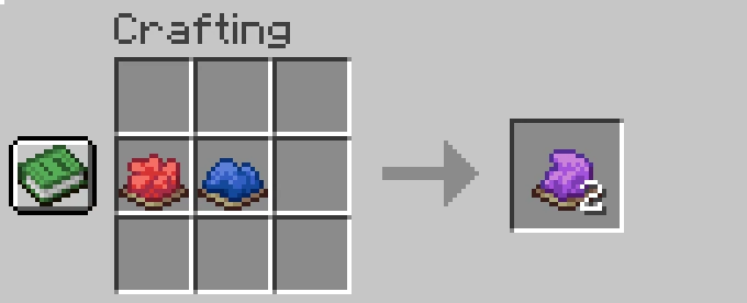 purple dye recipe minecraft