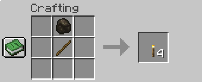 torch recipe minecraft