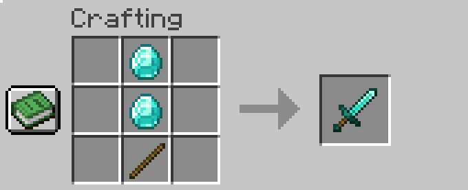 diamond sword crafting recipe minecraft