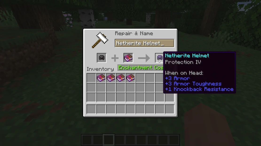 helmet with protection enchantment minecraft
