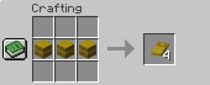 straw bed crafting recipe minecraft