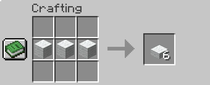 wool slabs crafting recipe minecraft