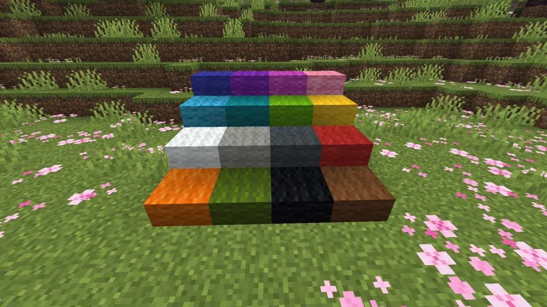 wool slabs minecraft
