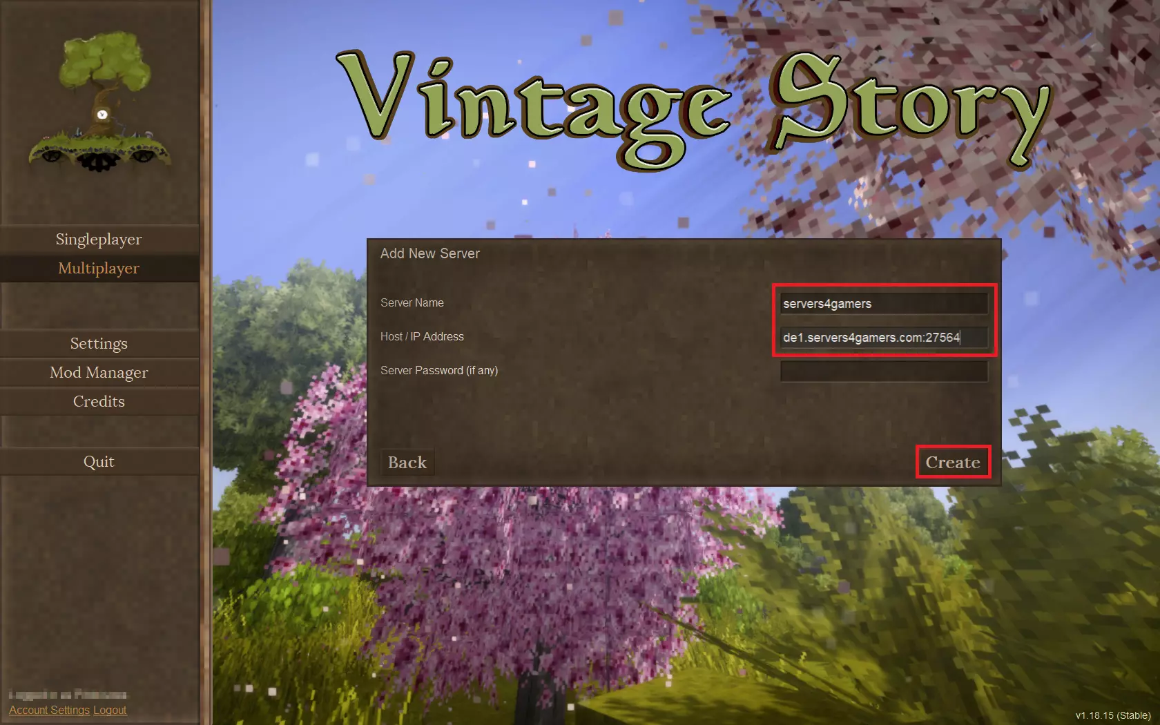 How to connect Vintage Story 3