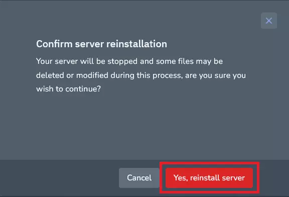 How to reinstall server 3