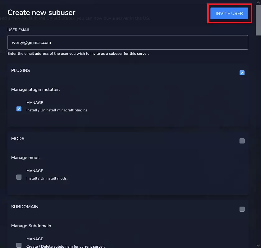 How to add server subuser 2